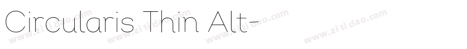 Circularis Thin Alt字体转换